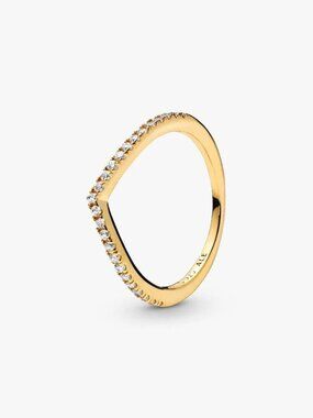 Pandora Sparkling Wishbone Ring